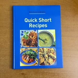 vintage kitchen library quick short‎ recipes book, hardcover spiral bound